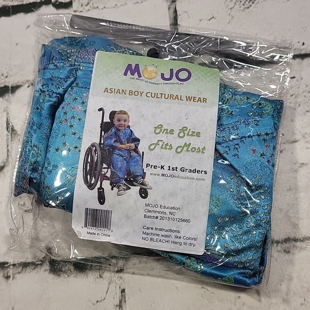 Mojo Play Costume Asian Boy Cultural Wear Robe Belt‎ Pants Dress-Up Pretend New